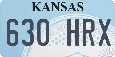 KS license plate 630HRX