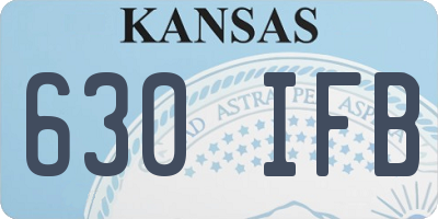 KS license plate 630IFB