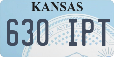 KS license plate 630IPT
