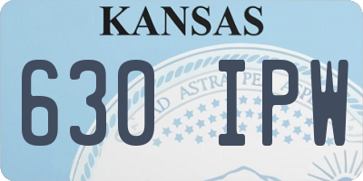 KS license plate 630IPW