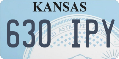 KS license plate 630IPY
