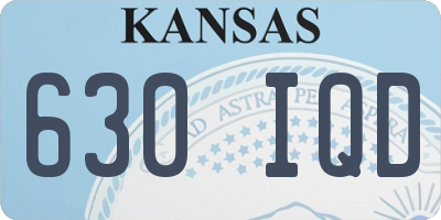 KS license plate 630IQD