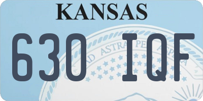 KS license plate 630IQF