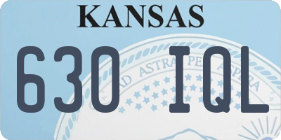 KS license plate 630IQL