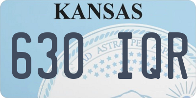 KS license plate 630IQR