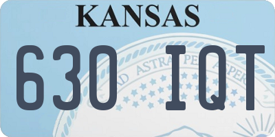 KS license plate 630IQT