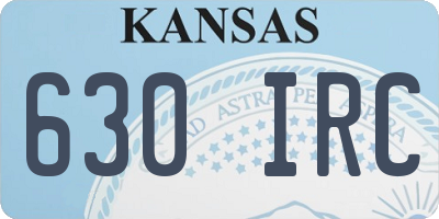 KS license plate 630IRC