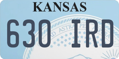 KS license plate 630IRD