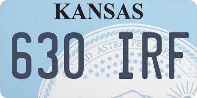 KS license plate 630IRF
