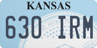 KS license plate 630IRM