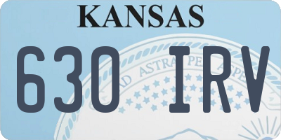 KS license plate 630IRV
