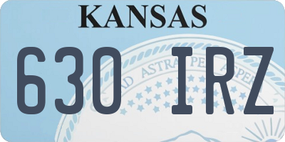 KS license plate 630IRZ