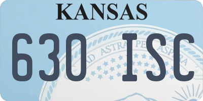 KS license plate 630ISC