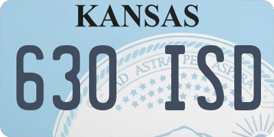 KS license plate 630ISD
