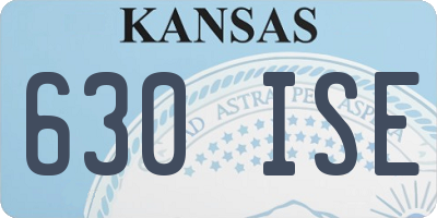 KS license plate 630ISE