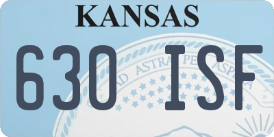 KS license plate 630ISF
