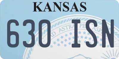 KS license plate 630ISN