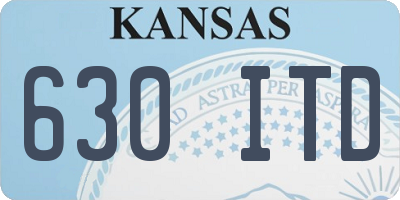KS license plate 630ITD