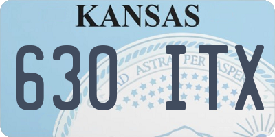KS license plate 630ITX