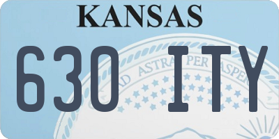KS license plate 630ITY