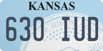 KS license plate 630IUD