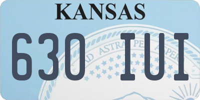 KS license plate 630IUI