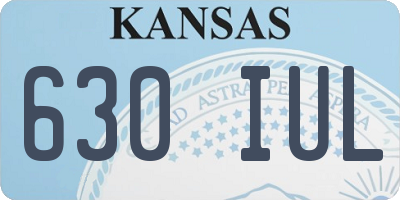 KS license plate 630IUL