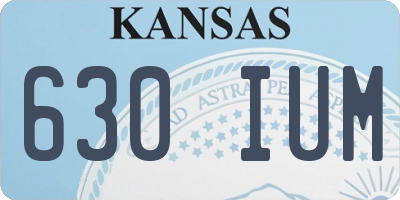 KS license plate 630IUM