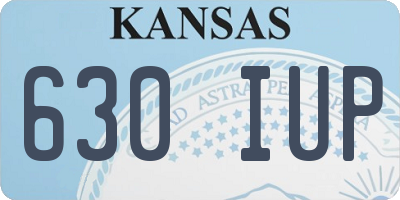 KS license plate 630IUP