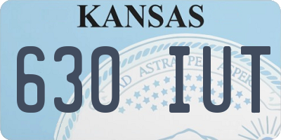 KS license plate 630IUT