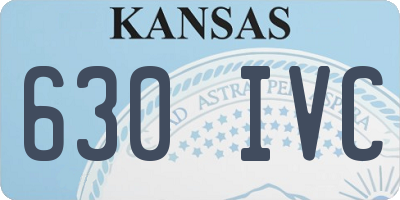 KS license plate 630IVC