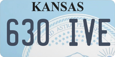 KS license plate 630IVE