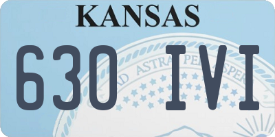 KS license plate 630IVI