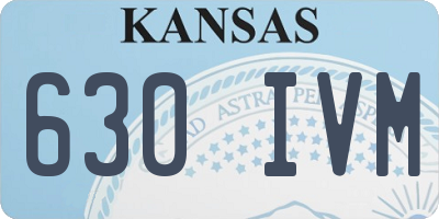 KS license plate 630IVM