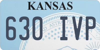 KS license plate 630IVP