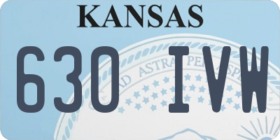 KS license plate 630IVW