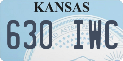 KS license plate 630IWC