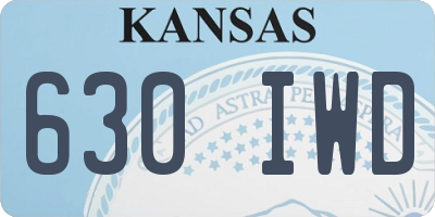 KS license plate 630IWD