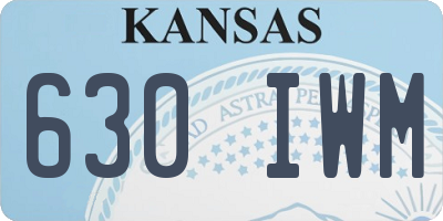 KS license plate 630IWM