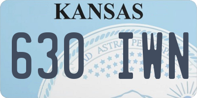 KS license plate 630IWN
