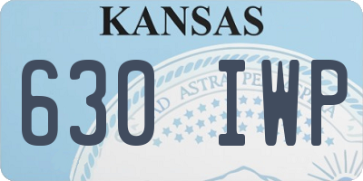 KS license plate 630IWP