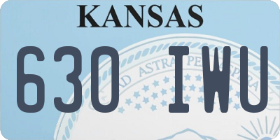 KS license plate 630IWU