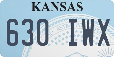 KS license plate 630IWX