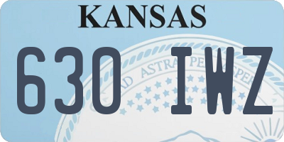 KS license plate 630IWZ