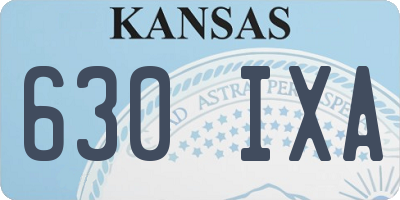 KS license plate 630IXA