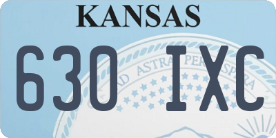 KS license plate 630IXC