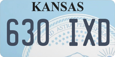 KS license plate 630IXD