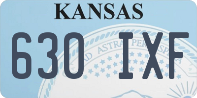 KS license plate 630IXF