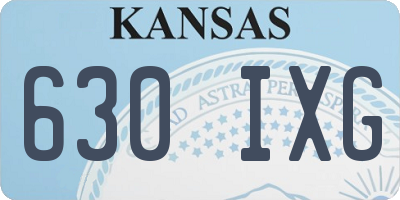 KS license plate 630IXG