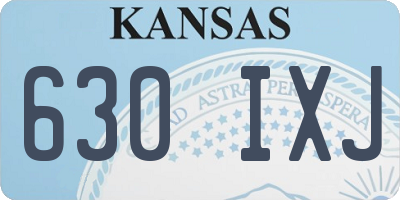 KS license plate 630IXJ